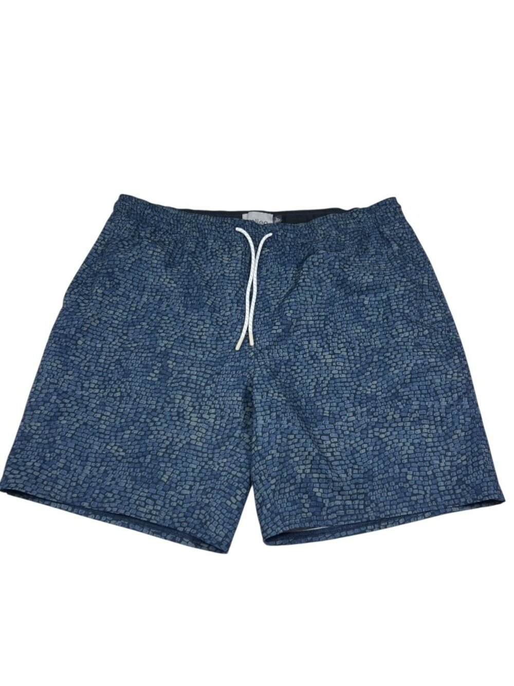 Wellen Mens Performance Lined Swim Trunks Large Drawstring Pocket Mosaic Print